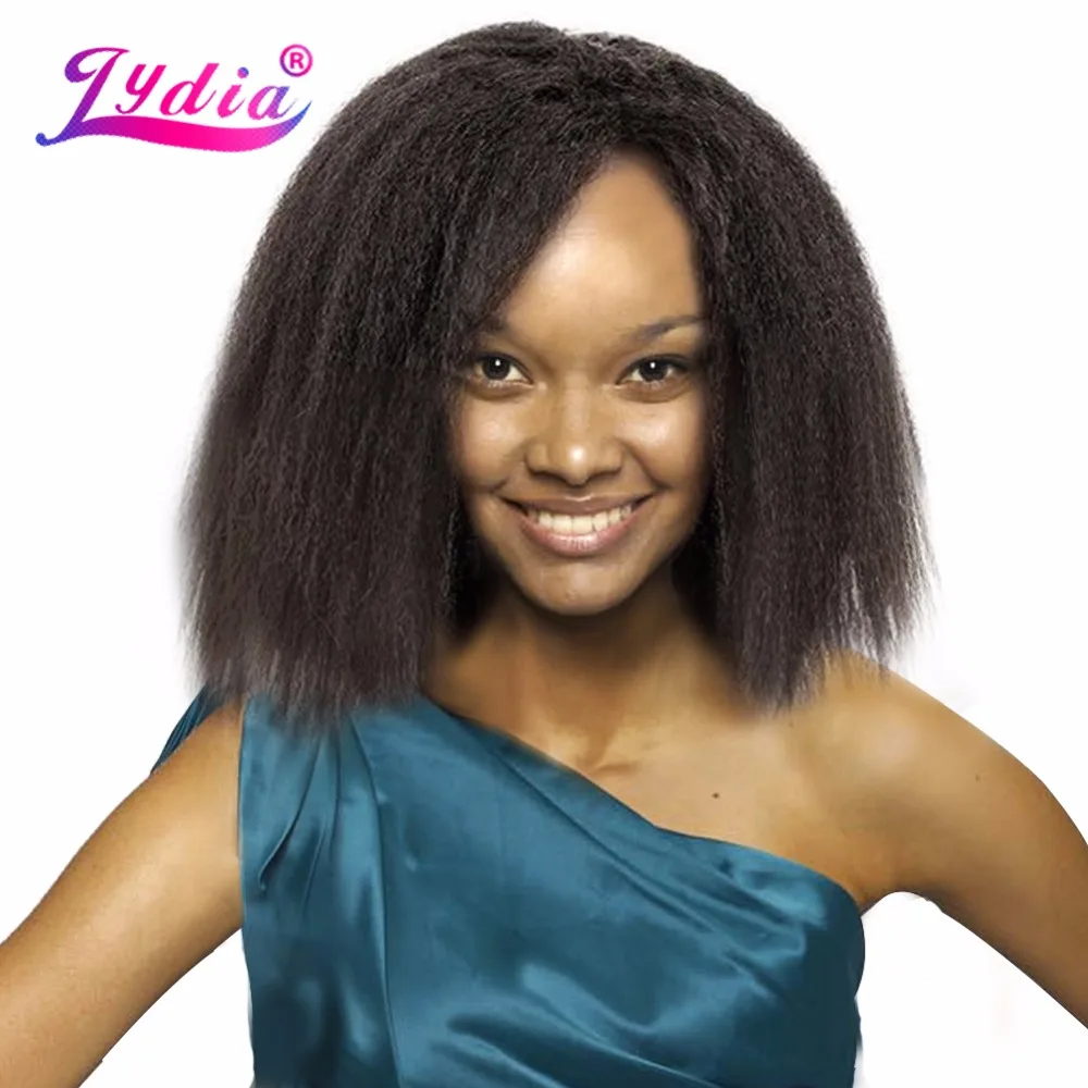 Lydia For Black Women Synthetic Hair Extension Short Kinky Straight Weaving Pure Color 10 Inch Hair Wave 1PCS/Pack Hair Bundle