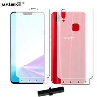 2pcs soft hd tpu nano coated front back screen protector film for vivo z3x hydrogel full coverage protective film not glass