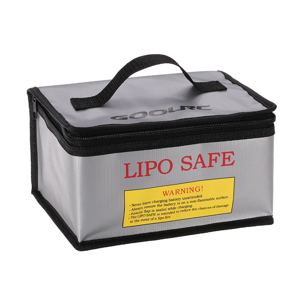 22 * 16 12cm High Quality Glass Fiber RC LiPo Battery Safety Bag Safe Guard Charge Sack Protection Box Silver | Игрушки и хобби