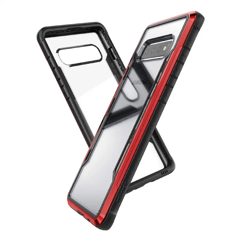 Red X-Doria защитный чехол для телефона samsung Galaxy S10 Plus военный класс падение протестированный анодированный алюминиевый чехол для S10e - Цвет: Red