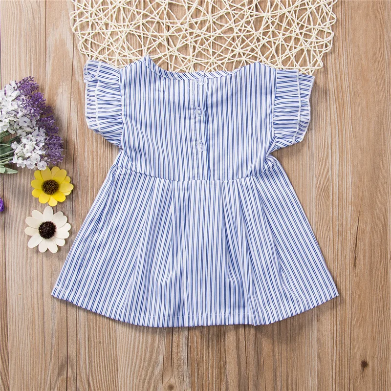 2019 милое летнее платье пачка для маленьких девочек повседневные Хлопковые