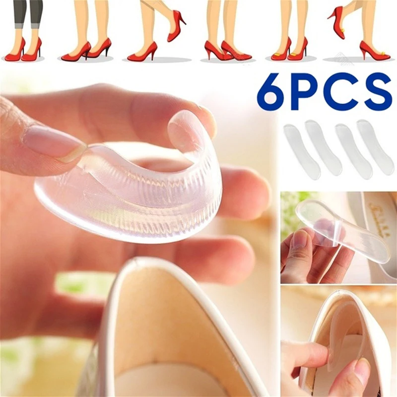 6 шт. силиконовые вставки для защиты каблука от боли|heel liner|heel gripheel protectors for shoes |