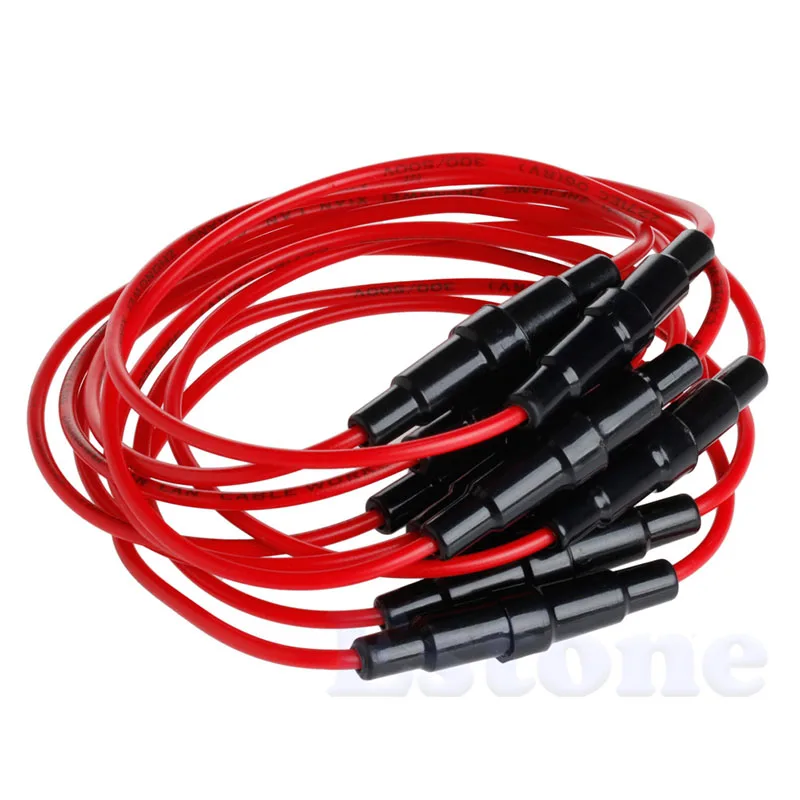 10 шт. АРУ Держатель предохранителя чехол в он-лайн Пластик винт Тип с проводом 5x20mm