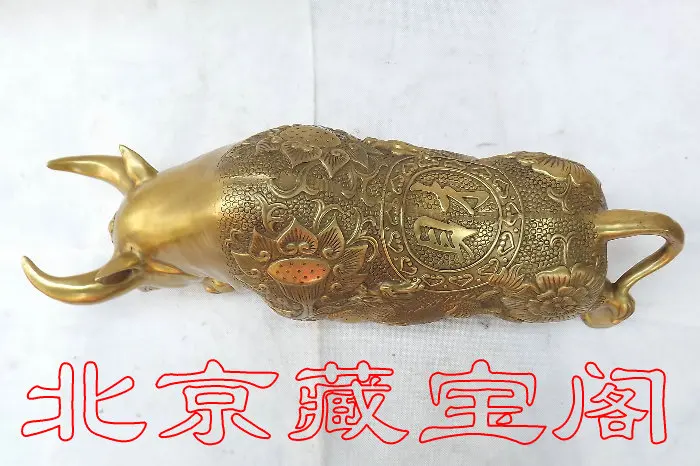 Украшения из чистой меди Wangcai крупный рогатого скота бык большие украшения Cai Wang