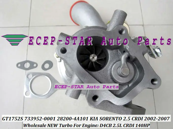 Комплект для ремонта турбо GT1752S 733952-5001S 733952-0001 28200-4A101 28201-4A101 733952 KIA SORENTO 2002-07 D4CB 2.5L CRDI