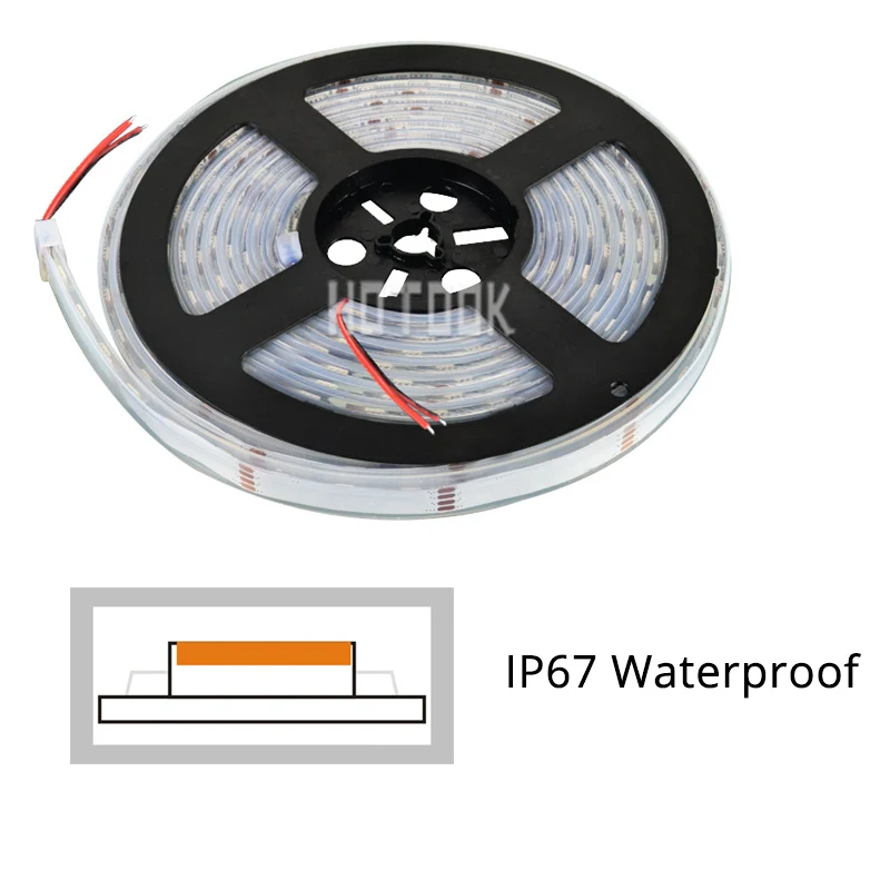 RGB светодиодный ная лента 5050 Водонепроницаемая IP67 5 м 300 SMD 60 светодиодов/м лампа