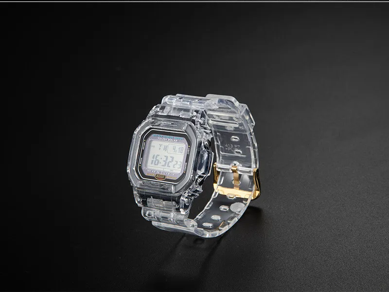 Силиконовый ремешок для часов для DW5600 DW5610, резиновый ремешок, спортивные водонепроницаемые ремешки для часов, прозрачный ремешок для часов, ободок, Новинка