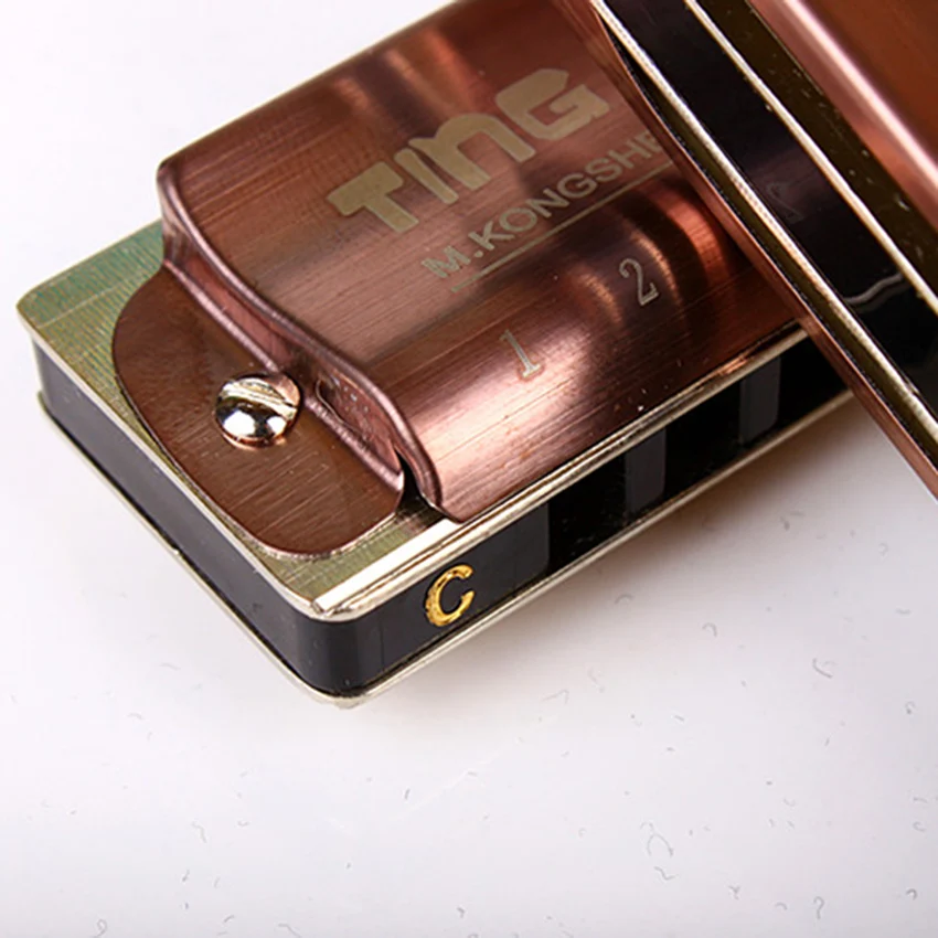 10 отверстие Blues диатонический Губная гармошка Звук ключ рот Органы музыкальный