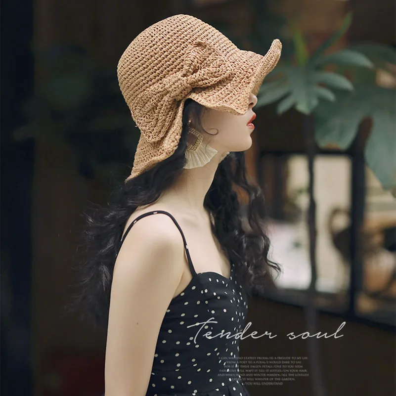 Женская летняя шляпа от солнца соломенная ручной работы с Папирусом