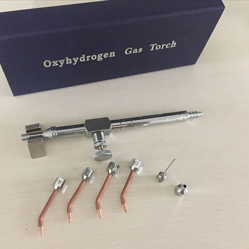 Газовый мини фонарь HHO для пайки кислородом сварочный пистолет с 5 насадками