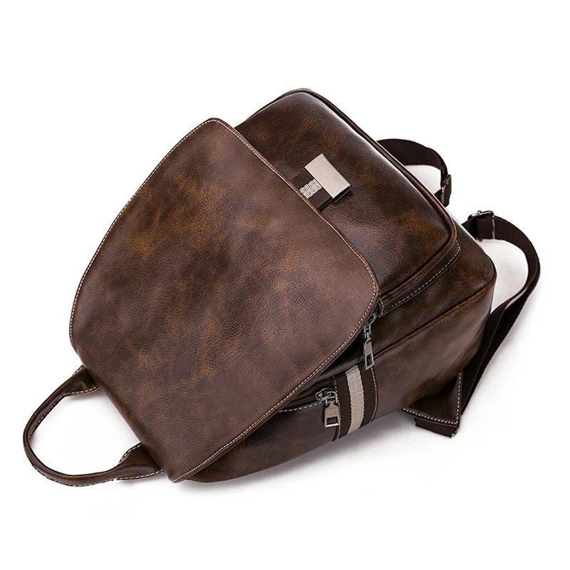 

MJ Women Leather Backpack Fashion PU Leather Travel Bag Female Shoulder Bags Teenager School Bag Women Solid Backpacks