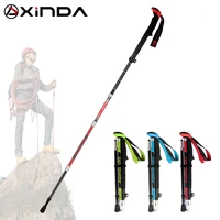 xinda folding trekking poles carbon fiber ultralight quick lock walking stick hiking running nordic walking pole