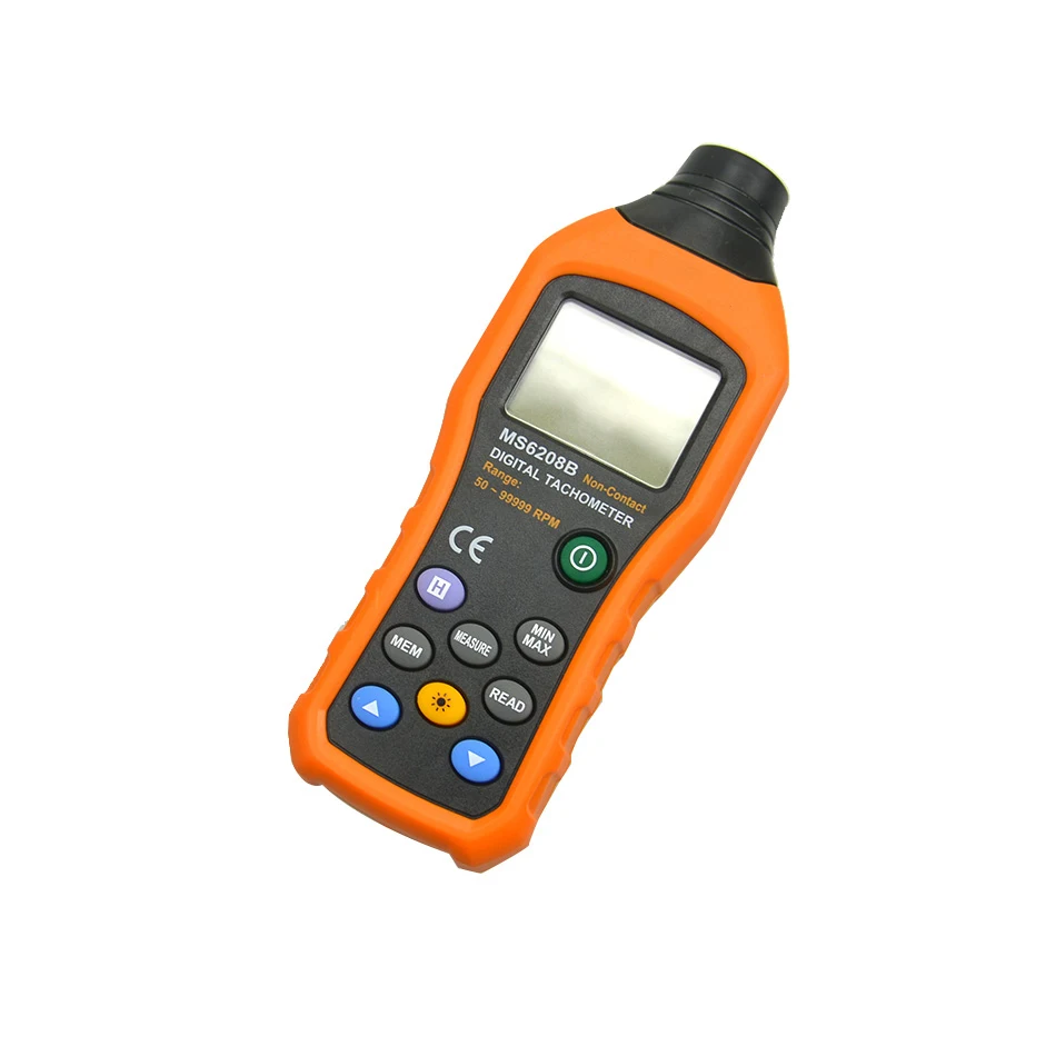 MS6208B ЖК дисплей Цифровой Фото Тахометр RPM метр бесконтактного Tacometro вращения