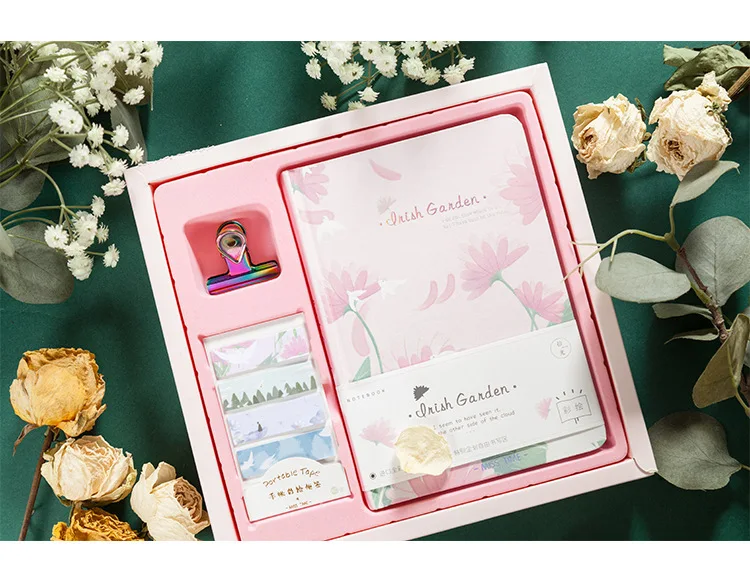 Книжка-раскраска в твердом переплете, Подарочная коробка, блокнот Sakura, серия, креативная, свежесть, для девочек, карманный, Bullet Journal, подарок на день рождения