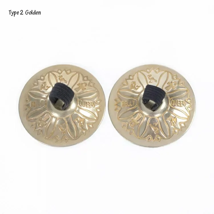 Golden(2 PCS) BeatBox 2 шт. для танца живота текстуры узор тарелки пальчиковые ЗИЛИ Музыкальные инструменты части и аксессуары - Цвет: Golden(2 PCS)