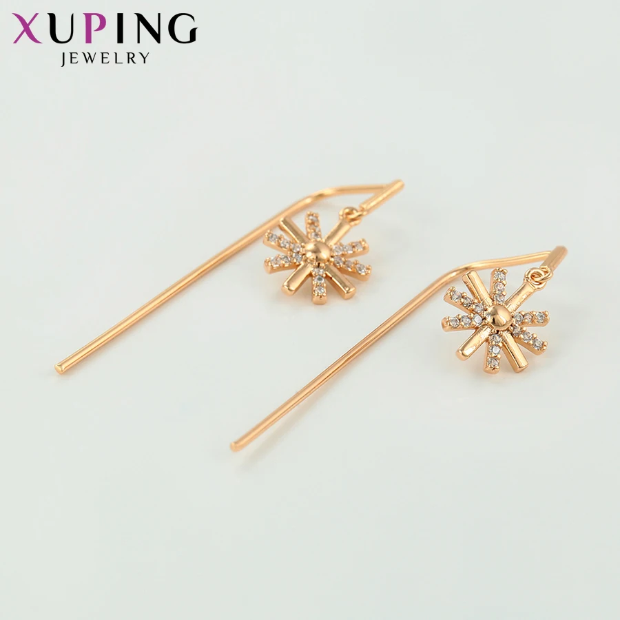 Серьги Xuping Модная бижутерия романтичные женские длинные висячие серьги оптовая