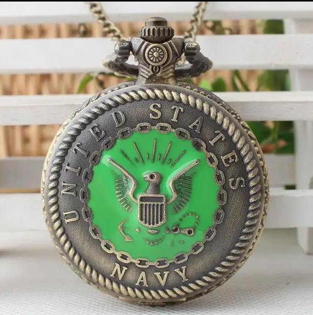 Винтажные бронзовые антиквариат с американским морским узором кварцевые