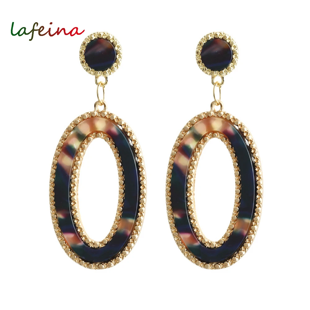 Винтажные полые геометрические овальные серьги-капли для женщин ювелирные