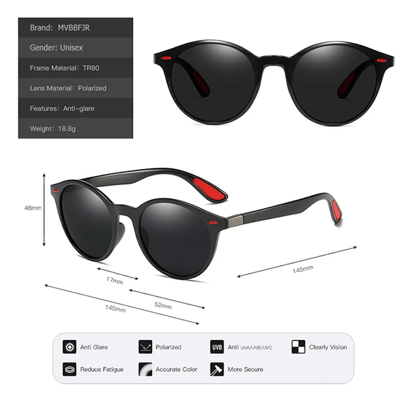 MVBBFJR Новая мода для мужчин и женщин поляризационные антибликовые солнцезащитные