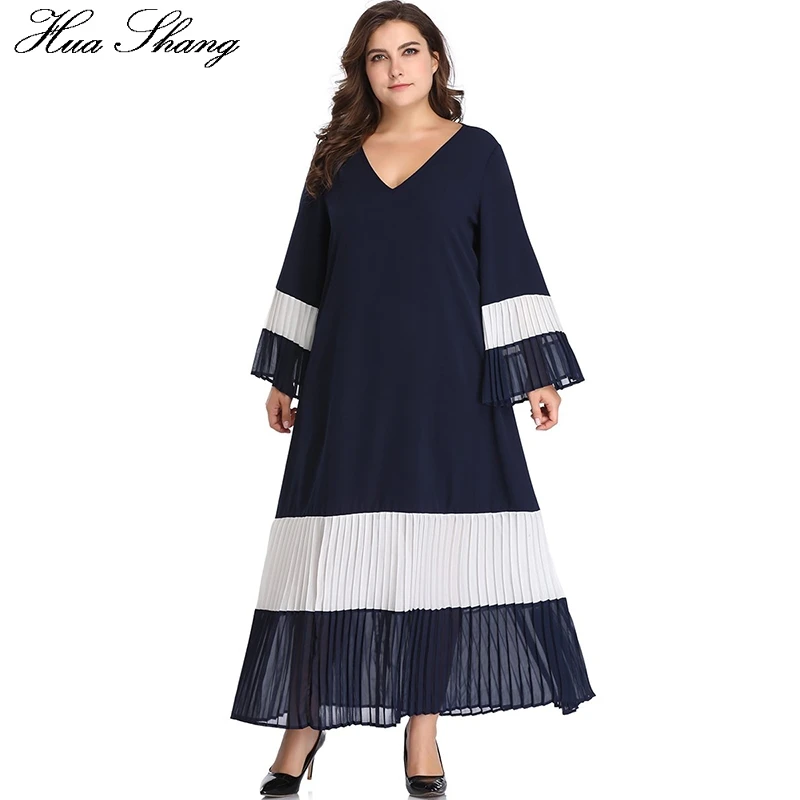 Женское летнее платье с длинным рукавом элегантное лоскутное Плиссированное