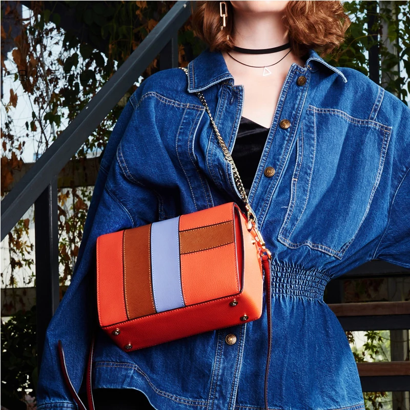 Bafelli Осенне зимняя обувь Новые поступления спилок панелями Crossbody с