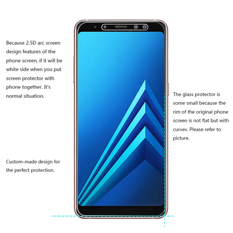 Для Samsung Galaxy A8 2018 защита экрана закаленное стекло для A5 A530F защитная пленка из