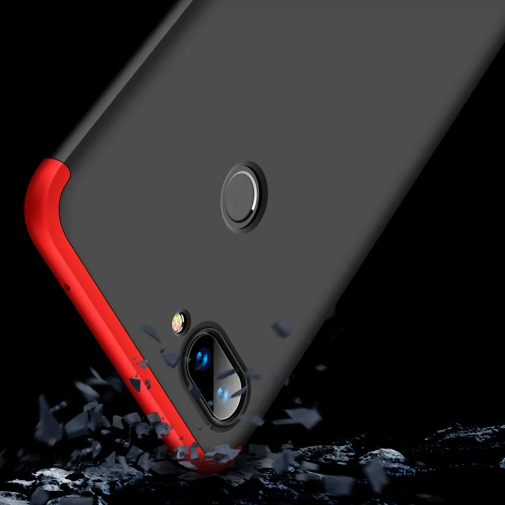 GKK 3 в 1 чехол для Xiaomi mi 8 lite 360 полноразмерный ударопрочный Матовый Жесткий Чехол
