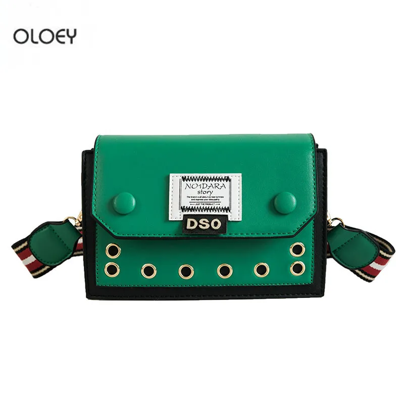OLOEY новая женская сумка с квадратным вырезом, широкий плечевой ремень, сумка-мессенджер, простая модная маленькая квадратная сумка для девушек