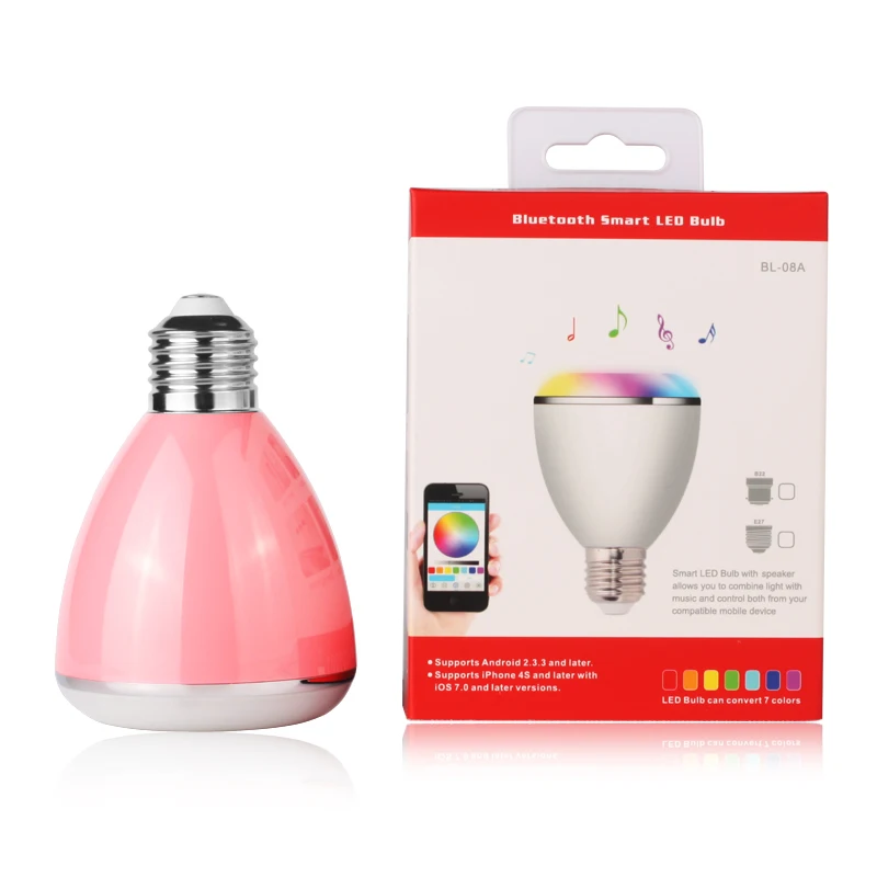 Светодиодный 6 Вт цветной умный дом RGB + белый беспроводной Bluetooth 4 0 Музыка