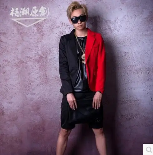 Женская Новинка 2018 Мужская одежда модный певец ди джей GD черные красные шорты