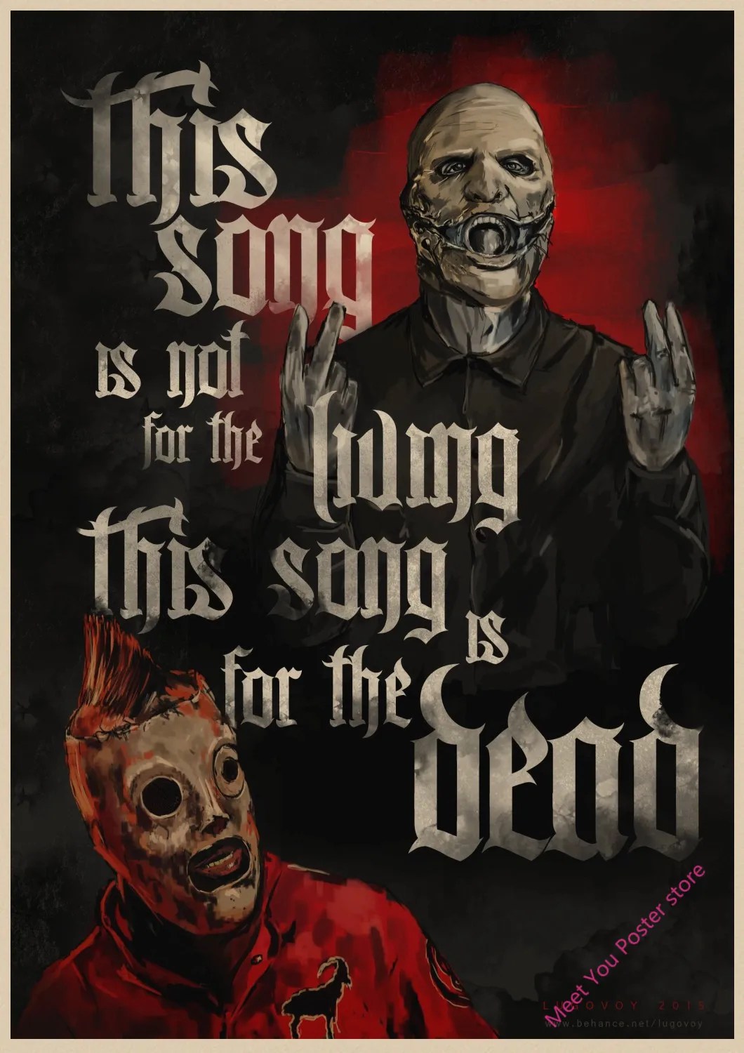 Slipknot тяжелый металл плакат Рок-Группа крафт-бумага плакаты Бар плакат наклейки на стену Ретро плакат декоративной живописи A1
