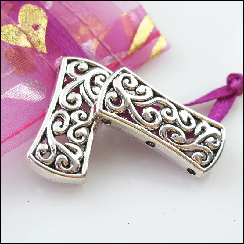 10 шт тибетские серебряные бусины 3 отверстия цветок панель распорной детали