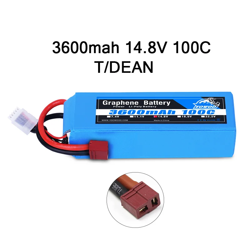 4S 3600mah 100C T Радиоуправляемая графеновая батарея Lipo 2S 7,4 V 3S 11,1 V 4S 14,8 5S 18,5 V 6S 22,2 V 3000mah 3300mah 4000mah 5000mah 6000mah 6500mah для радиоуправляемого автомобиля - Цвет: 4S 3600mah 100C T