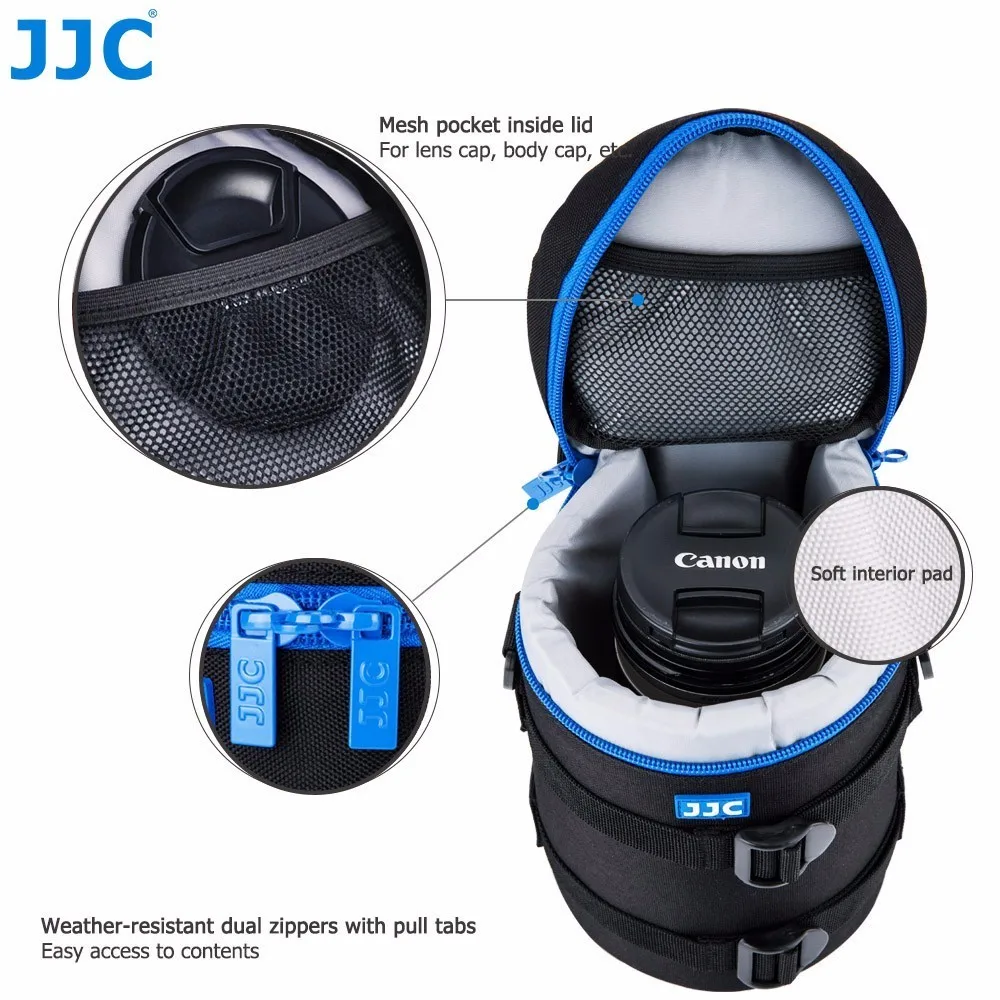 JJC Luxury Camera Lens Bag Pouch Case for Canon Lens Nikon Sony Olympus Fuji DSLR Photography Accessories Shoulder Bag Backpack