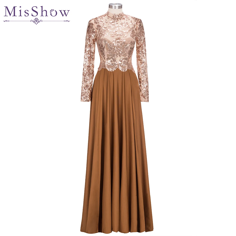 Дубай Вечерние платья Мать невесты плюс размер длинный рукав кружева женское