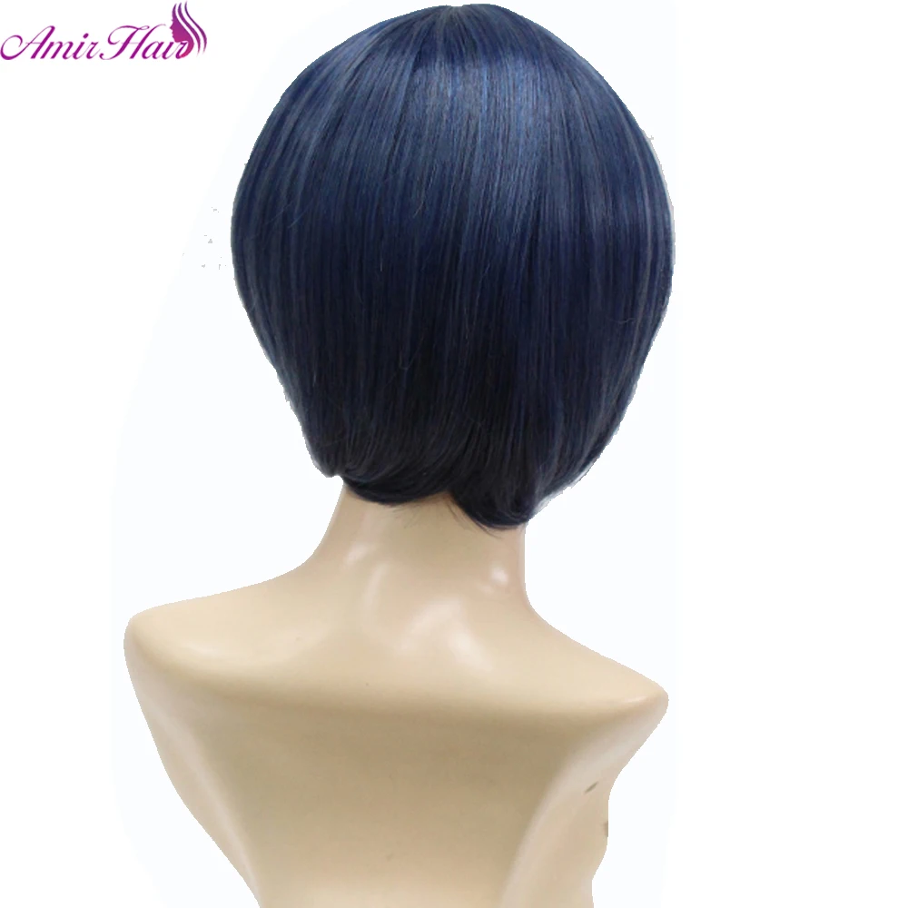 Синтетические волосы парик из натуральных причёска Боб с прямыми волосами