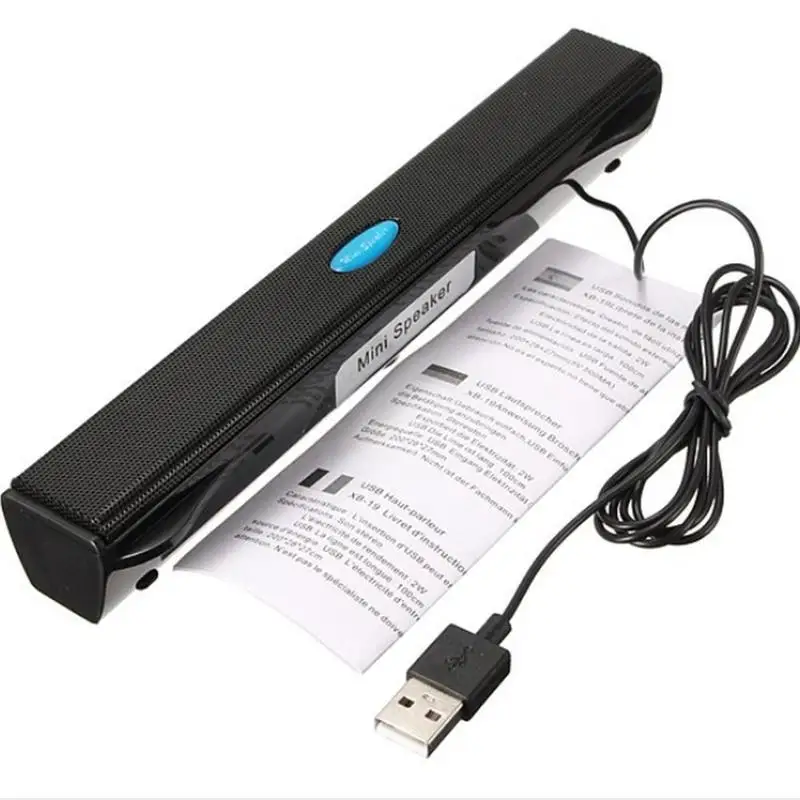 Портативный USB мини динамик 2 0 полос ноутбук музыкальный плеер компьютер
