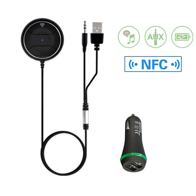 Универсальный NFC Bluetooth автомобильный комплект вспомогательный аудиоресивер