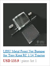 LESU металлический передний бампер для Tmy King GL RC 1/14 тягач Автомобиль DIY TH02304