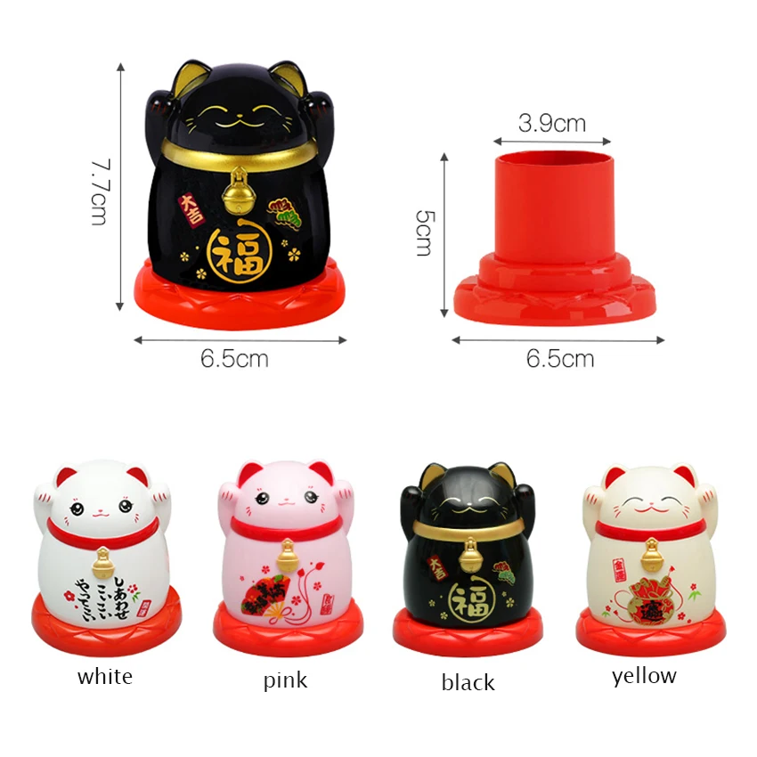 Lucky Cat контейнер для зубочисток мультфильм ABS коробка хранения креативные милые