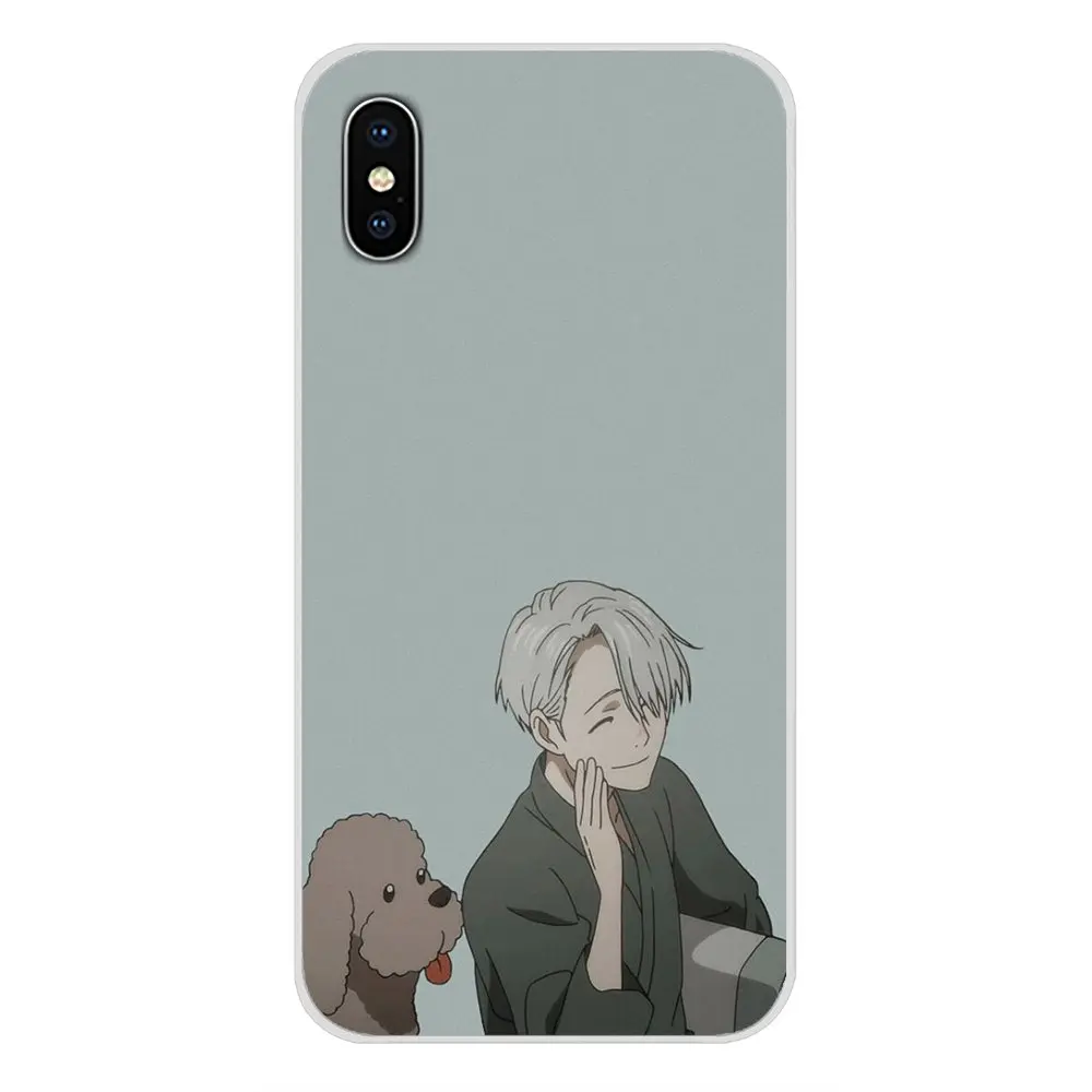 С принтами персонажей из мультфильмов и Юри на льду Юрий прозрачный чехол