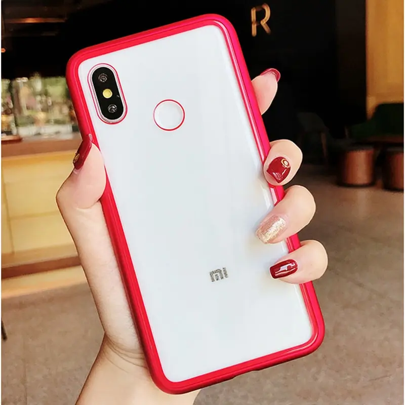 Transparent Red Магнитное закаленное стекло чехол для телефона для Xiaomi mi 9 8 SE mi 9 A1 6X Pocophone F1 задняя крышка для Red mi 6A Примечание 5 6 7 Pro Coque Капа - Цвет: Transparent Red