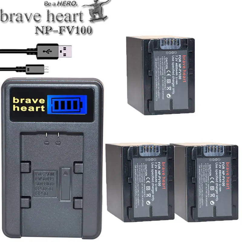 NP FV100 NPFV100 Камера Батарея + ЖК дисплей USB Зарядное устройство для SONY SX83E SX63E FDR