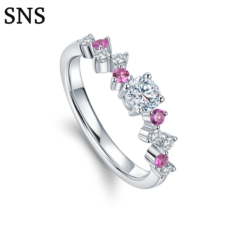 Solid 14K White Gold Diamonds Ring Engagement Wedding Anniversary Natural &amp Ruby Women's Jewelry | Украшения и аксессуары