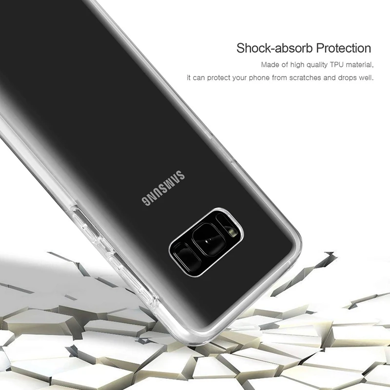 Мягкий прозрачный чехол с полным покрытием на 360 градусов для Samsung Galaxy S7 Edge S8 S9 S10