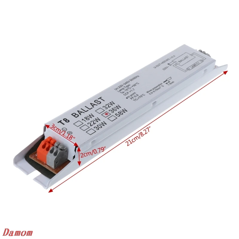 220-240V AC 36W Широкое напряжение T8 электронный балласт люминесцентные балласты для ламп Xinp