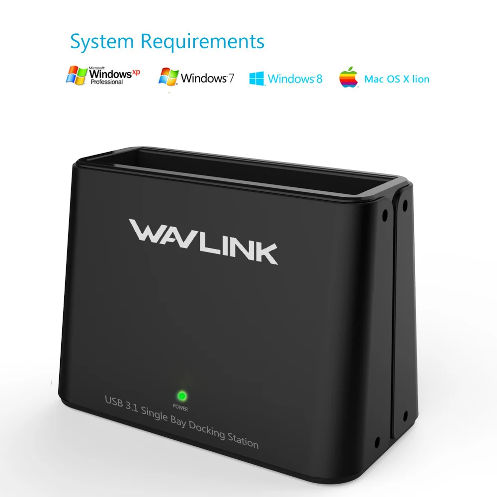 Wavlink Тип C для sata HDD корпус 2 5/3 5 USB 3 1 внешний жесткий диск с одним отсеком док