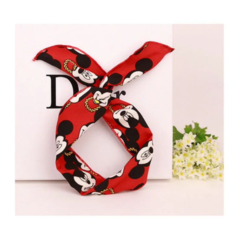 red New Mickey Ears Headband Cartoon Minnie ears christmas Headband Bow Modeling Girl Hair Accessories Birthday Party Celebration - Цвет: red