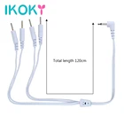 Проволока для эротической стимуляции IKOKY, 24 контактный кабель для пениса, кольцо, Анальная пробка, массажер, аксессуары
