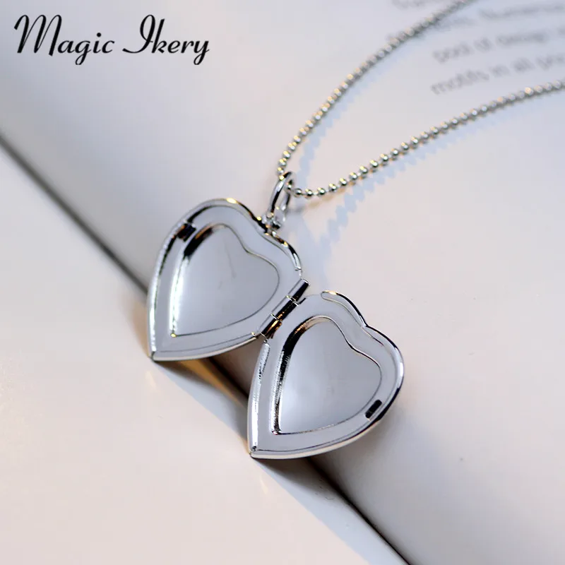 Женское Ожерелье-медальон Magic Ikery из розового золота с подвеской в форме сердца и